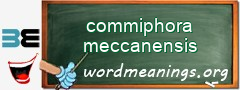 WordMeaning blackboard for commiphora meccanensis